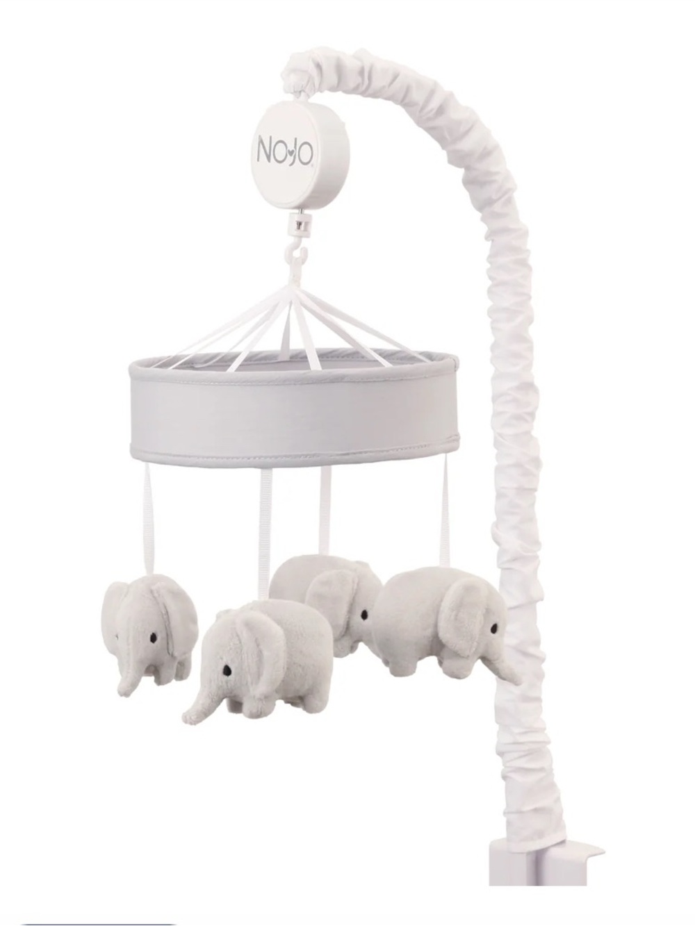 NoJo Dreamer Grey and White Elephant Musical Mobile
